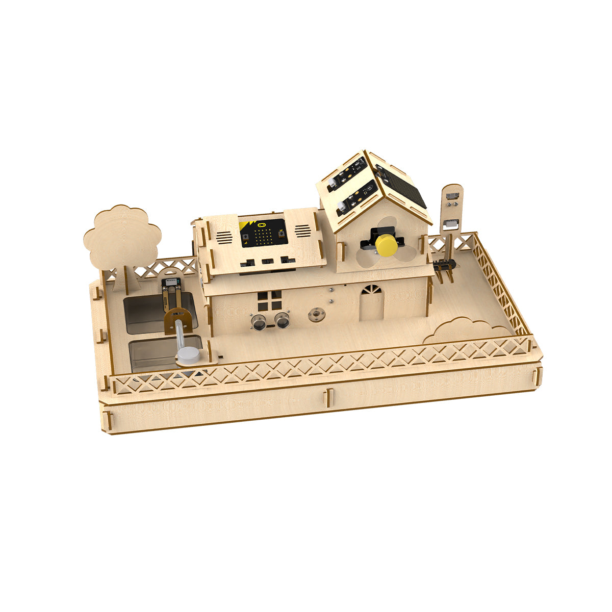 Hiwonder IoT Smart House Kit for Electronic DIY Education Support micro:bit Programming Hiwonder IoT Smart House Kit for Electronic DIY Education Support micro:bit Programming